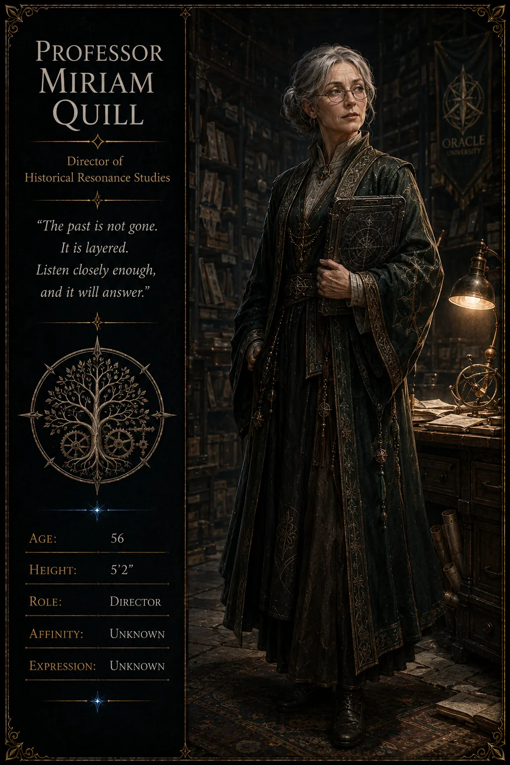 Professor Miriam Quill official character artwork
