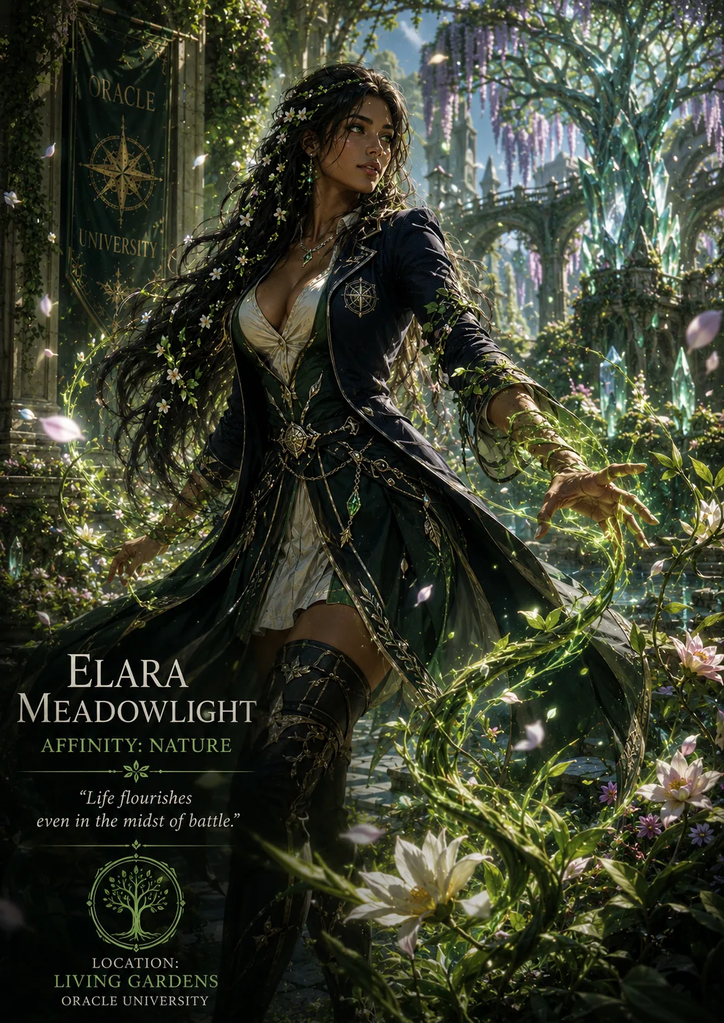 Elara Meadowlight official character artwork